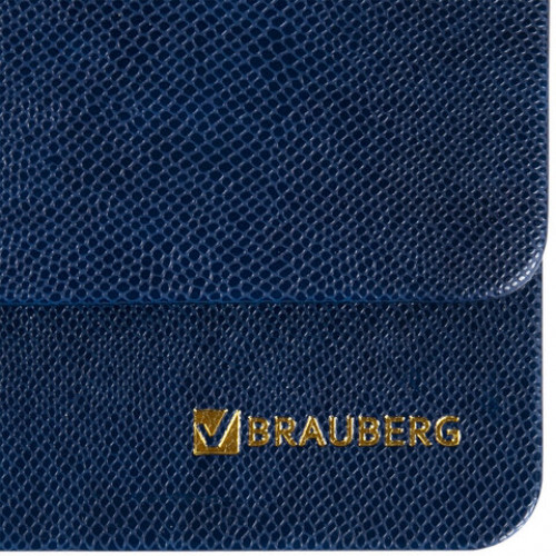 Планинг датированный 2024 305х140 мм, BRAUBERG Iguana, под кожу, синий, 114810