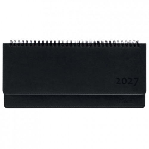 Планинг датированный 2027, 305х140 мм, GALANT Ritter, под кожу, черный, 118208
