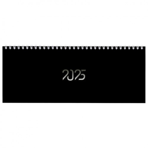 Планинг датированный 2025 285х112 мм, STAFF, гребень, картонная обложка, 64 л., Black style, 116050