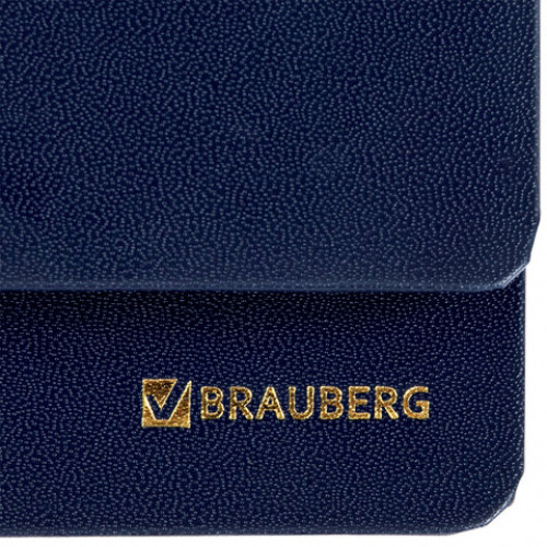 Планинг датированный 2024 305х140 мм BRAUBERG Select, балакрон, темно-синий, 114815