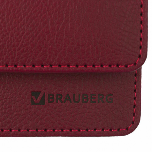 Планинг датированный 2022 305х140 мм BRAUBERG Favorite, под кожу, бордовый, 112712