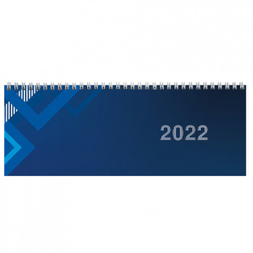 Планинг датированный 2022 (285х112 мм), STAFF, гребень, картонная обложка, 56 л., Однотонный, 113355