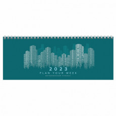 Планинг датированный на 2023 г. 285х112 мм, STAFF, гребень, картонная обложка, 64 л., Metropolis, 114203