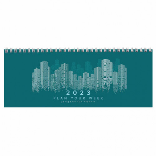 Планинг датированный на 2023 г. 285х112 мм, STAFF, гребень, картонная обложка, 64 л., Metropolis, 114203