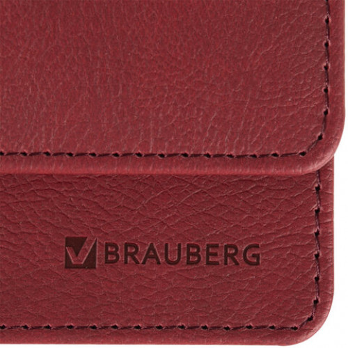 Планинг датированный 2024 305х140 мм, BRAUBERG Favorite, под кожу, бордо, 114804