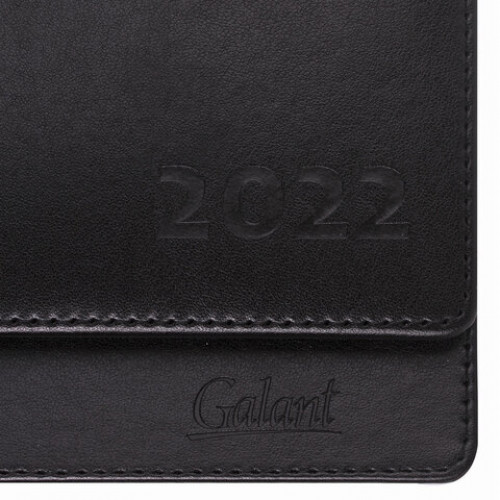Планинг датированный 2022 305x140 мм GALANT Ritter, под кожу, черный, 112728