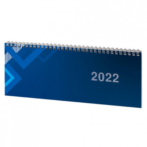 Планинг датированный 2022 (285х112 мм), STAFF, гребень, картонная обложка, 56 л., Однотонный, 113355