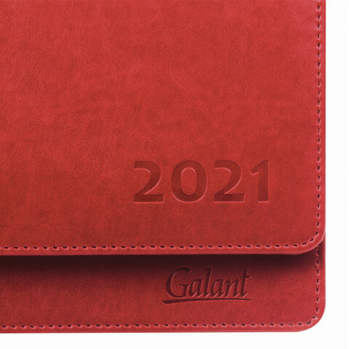 Планинг датированный 2022 305х140 мм GALANT Ritter, под кожу, красный, 112727