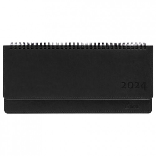 Планинг датированный 2024 305x140 мм GALANT Ritter, под кожу, черный, 114821