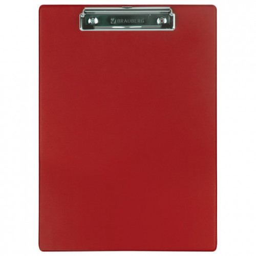 Доска-планшет BRAUBERG NUMBER ONE с прижимом А4 (228х318 мм), картон/ПВХ, БОРДОВАЯ, 232219
