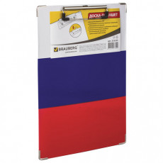 Доска-планшет BRAUBERG Flag с прижимом А4 (226х315 мм), российский флаг, картон/ламинированная бумага, 232235