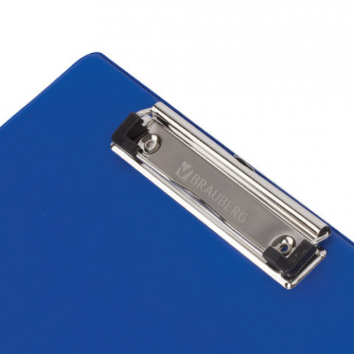 Доска-планшет BRAUBERG NUMBER ONE с прижимом А4 (228х318 мм), картон/ПВХ, СИНЯЯ, 232217