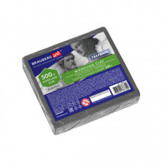 Пластилин скульптурный BRAUBERG ART CLASSIC, серый, 0,5 кг, твердый, 106517 Пластилин скульптурный BRAUBERG ART CLASSIC, серый, 0,5 кг, твердый, 106517