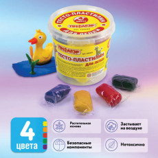 Пластилин на растительной основе (тесто для лепки) ПИФАГОР, 4 цвета, 240 г, пластиковый стакан, 104543 Пластилин на растительной основе (тесто для лепки) ПИФАГОР, 4 цвета, 240 г, пластиковый стакан, 104543