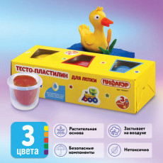 Пластилин на растительной основе (тесто для лепки) ПИФАГОР, 3 цвета, 270 г, картонный рукав, 104437 Пластилин на растительной основе (тесто для лепки) ПИФАГОР, 3 цвета, 270 г, картонный рукав, 104437
