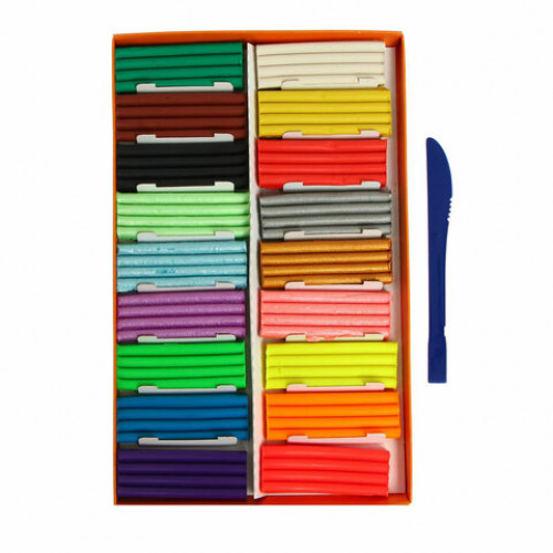 Пластилин классический ГАММА Оранжевое солнце, 18 цветов, 6 классических + 6 флуоресцентных + 6 перламутровых, 234 г, стек, 111120201