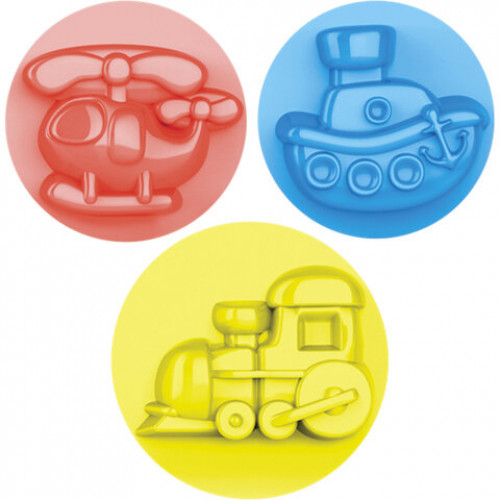 Тесто для лепки с формочками ЛУЧ Машинки, 12 цветов, 3 формы, пластиковая банка, 30С 1900-08