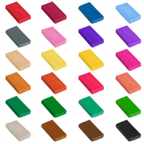 Пластилин классический BRAUBERG PREMIUM, 24 цвета, 720 г, ВЫСШЕЕ КАЧЕСТВО, 105869