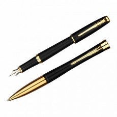 Набор PARKER Urban Black GT: шариковая ручка синяя и перьевая ручка синяя, 2093381