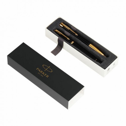 Набор PARKER Urban Black GT: шариковая ручка синяя и перьевая ручка синяя, 2093381