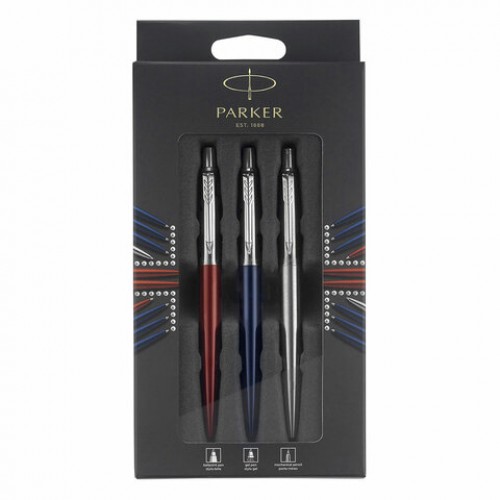 Набор PARKER Jotter London Trio: шариковая ручка, гелевая ручка и механический карандаш, 2032740