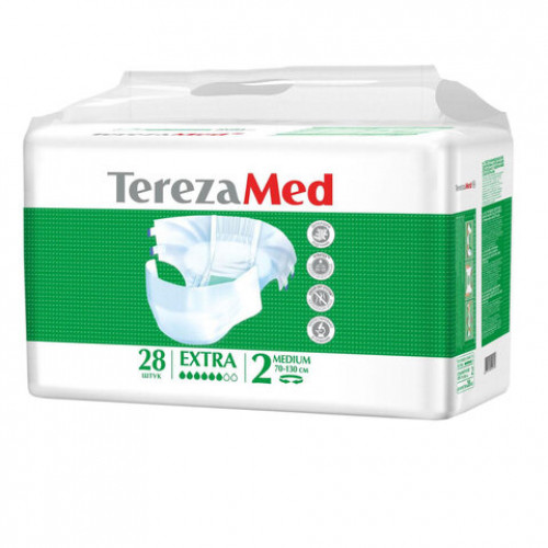 Подгузники для взрослых TEREZAMED Extra Medium, КОМПЛЕКТ 28 шт., одноразовые, 90257