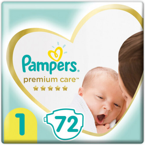 Подгузники 72 шт. PAMPERS (Памперс) Premium Care Newborn, размер 1 (2-5 кг), 1210787