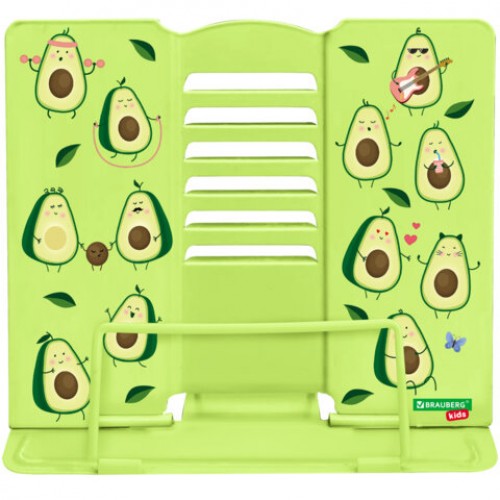 Подставка для книг и учебников BRAUBERG KIDS Avocado, регулируемый угол наклона, металл, 238052