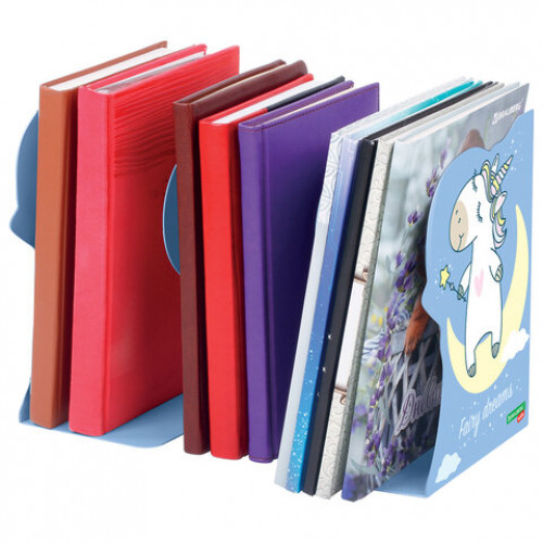 Подставка-держатель для книг и учебников фигурная BRAUBERG KIDS Unicorn раздвижная, металлическая, 238069
