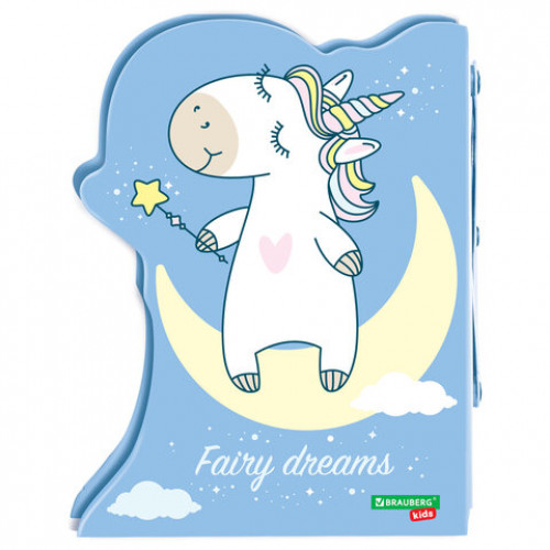 Подставка-держатель для книг и учебников фигурная BRAUBERG KIDS Unicorn раздвижная, металлическая, 238069