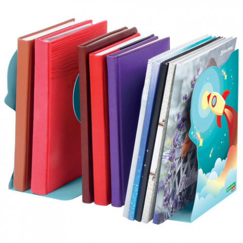 Подставка-держатель для книг и учебников фигурная BRAUBERG KIDS Cosmo раздвижная, металлическая, 238068