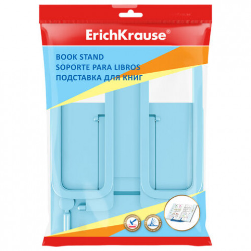 Подставка для книг и учебников ERICH KRAUSE Base Pastel, пластиковая, голубая, 58033