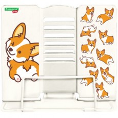 Подставка для книг и учебников BRAUBERG KIDS Corgi Pup, регулируемый угол наклона, металл, 238054
