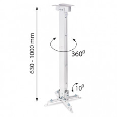 Кронштейн для проектора потолочный CLASSIC SOLUTION CS-PRS-2L, 3 степени свободы, высота 63-100 см, 20 кг, белый