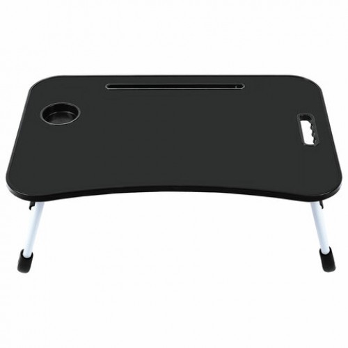 Столик складной для ноутбука/завтрака BRABIX BT-001 (ш600*г400*в265мм), органайзер, графит, 532899