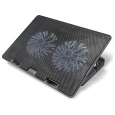 Подставка для ноутбука с охлаждением, 2 порта USB-A, LED-подсветка, 35х30х25 см, BRAUBERG, 513617