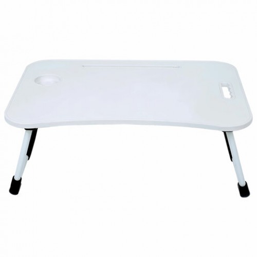 Столик складной для ноутбука/завтрака BRABIX BT-001 (ш600*г400*в280мм), органайзер, белый, 532900