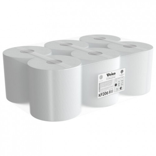 Полотенца бумажные с центральной вытяжкой 180 м, VEIRO (M4) COMFORT, 2-слойные, КОМПЛЕКТ 6 рулонов, KP206