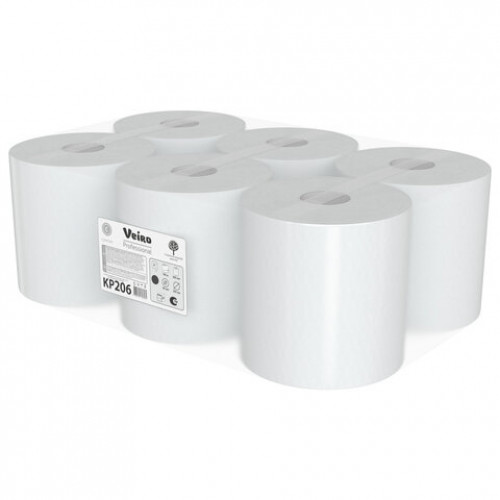 Полотенца бумажные с центральной вытяжкой 180 м, VEIRO (M4) COMFORT, 2-слойные, КОМПЛЕКТ 6 рулонов, KP206