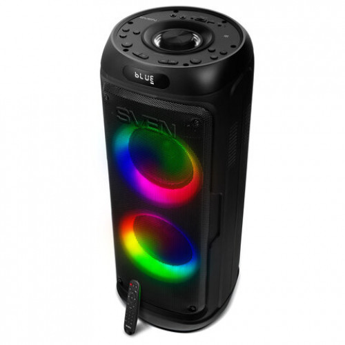 Колонка портативная SVEN PS-770, 100 Вт, TWS, Bluetooth, FM, USB, microSD, LED-дисп, черн, SV-021719