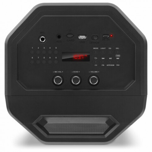 Колонка портативная SVEN PS-655, 50 Вт, TWS, Bluetooth, FM, USB, microSD, LED-дисп, пульт, черный, SV-020163