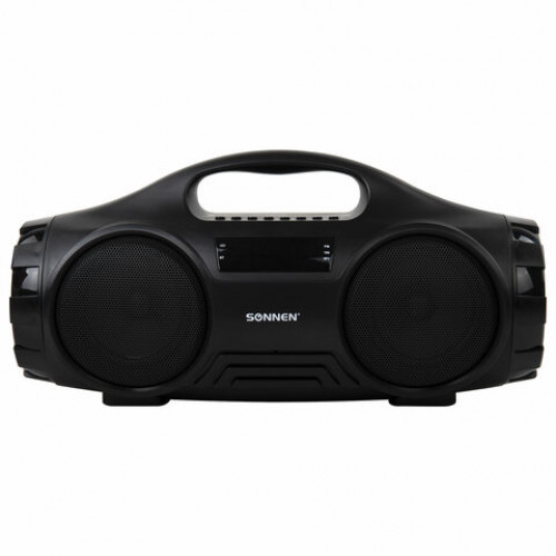 Колонка портативная SONNEN B332, 16 Вт, Bluetooth, FM-тюнер, microSD, MP3-плеер, черная, 513480