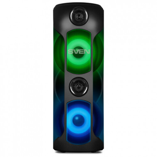 Колонка портативная SVEN PS-720, 80 Вт, TWS, Bluetooth, FM, USB, microSD, LED-дисп, черн, SV-019600