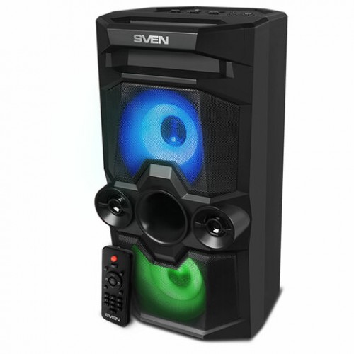 Колонка портативная SVEN PS-655, 50 Вт, TWS, Bluetooth, FM, USB, microSD, LED-дисп, пульт, черный, SV-020163