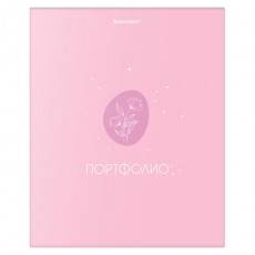 Папка-портфолио универсальная, 4 кольца, 20 файлов, 7БЦ матовая, BRAUBERG, Gentle, 117558