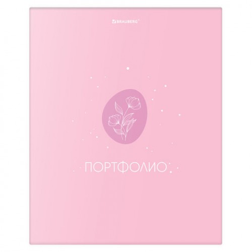Папка-портфолио универсальная, 4 кольца, 20 файлов, 7БЦ матовая, BRAUBERG, Gentle, 117558