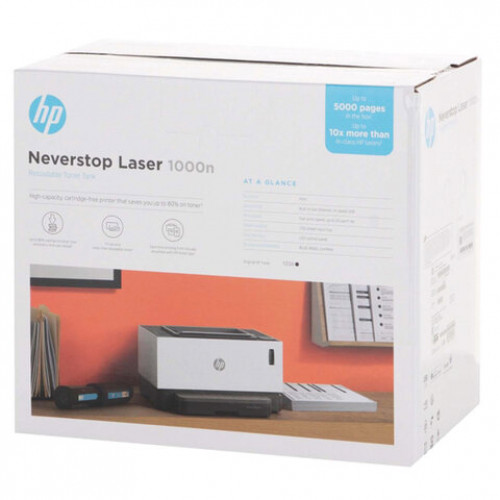 Принтер лазерный HP Neverstop Laser 1000n, А4, 20 страниц/мин, 20000 страниц/месяц, сетевая карта, СНПТ, 5HG74A