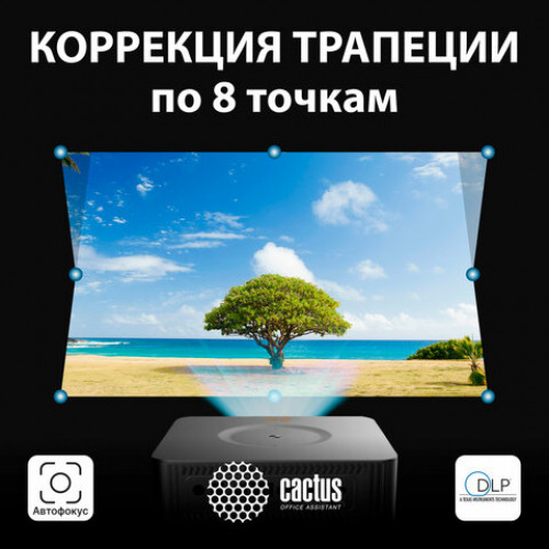 Проектор CACTUS CS-M1.SG, DLP, 1920x1080, 16:9, 6000 лм, 200000:1, 1,9 кг