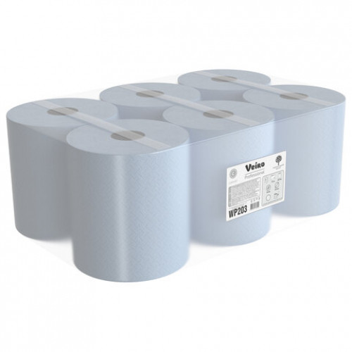 Бумага протирочная с центральной вытяжкой 175 метров VEIRO (M4) COMFORT, 2-слойная, КОМПЛЕКТ 6 рулонов, WP203