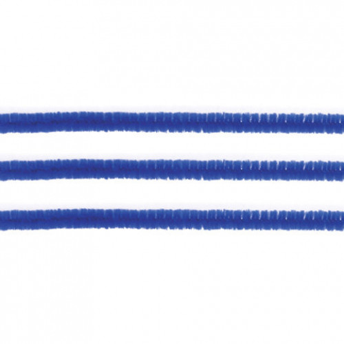 Проволока синельная для творчества Пушистая, синяя, 30 шт., 0,6х30 см, ОСТРОВ СОКРОВИЩ, 661538